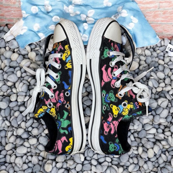 Grateful Dead Jerry Bears All Star Converse Size 7 Artwork 2007 Grateful Dead - Picture 4 of 9